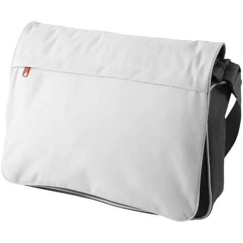 Vermont messenger bag in white-solid-and-grey