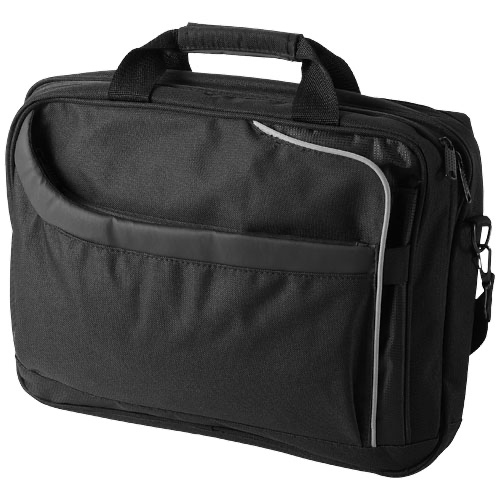 Anaheim 15.4'' security friendly laptop briefcase in black-solid