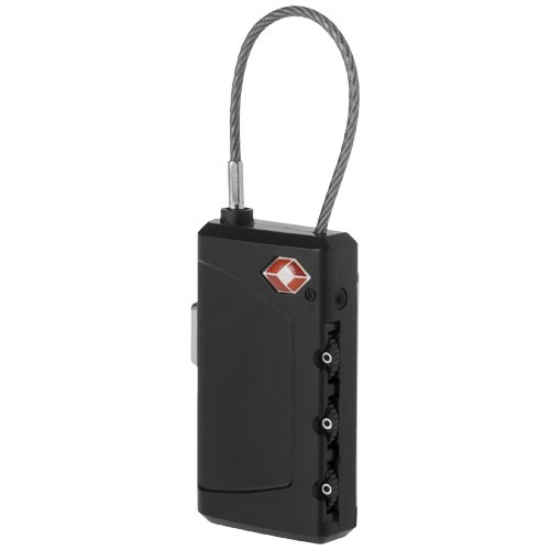 Phoenix TSA-compliant luggage tag and lock in black-solid