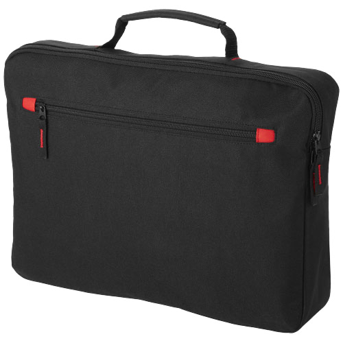Vancouver conference bag in black-solid-and-red