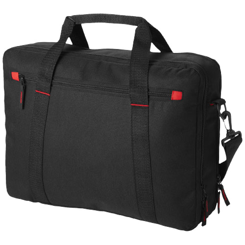 Vancouver 15.4'' extended laptop bag in black-solid