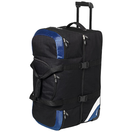 Wembley large travel bag in black-solid-and-blue