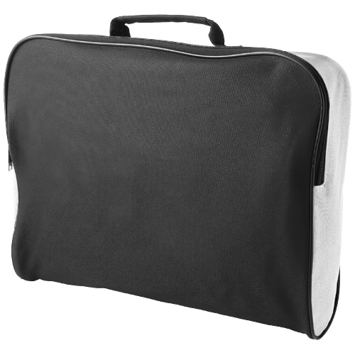 Florida conference bag in black-solid-and-white-solid