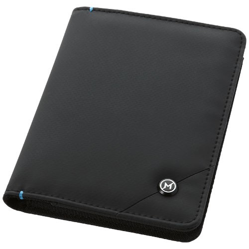 Odyssey RFID secure passport cover in black-solid