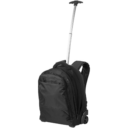Lyns 17'' laptop trolley backpack in black-solid