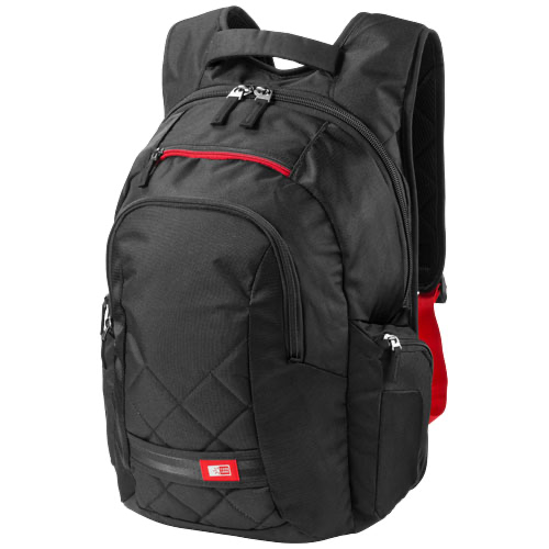 Felton 16'' laptop backpack in black-solid