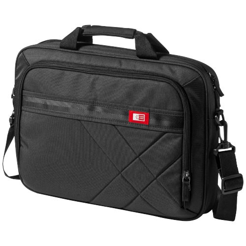 Logan 15.6'' laptop and tablet case in black-solid