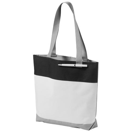 Bloomington colour-block convention tote bag in white-solid-and-royal-blue