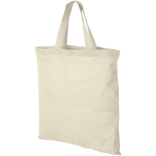 Virginia 100 g/m² cotton tote bag short handles in natural
