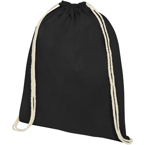 Oregon 100 g/m² cotton drawstring backpack in 