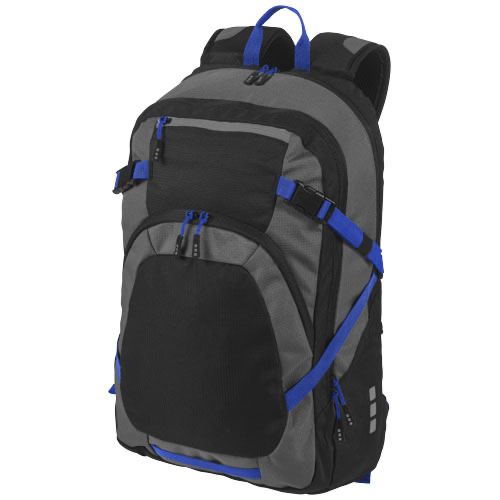 Milton 14'' laptop backpack in black-solid-and-grey