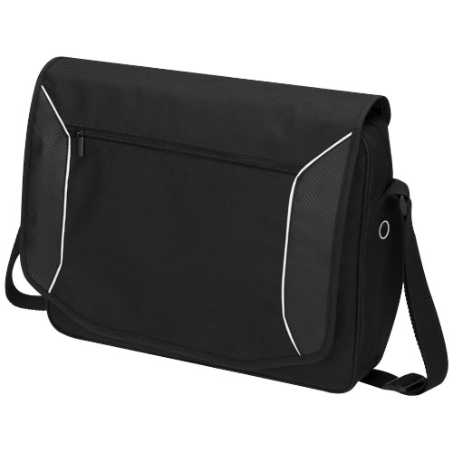 Stark-tech 15.6'' laptop messenger bag in black-solid
