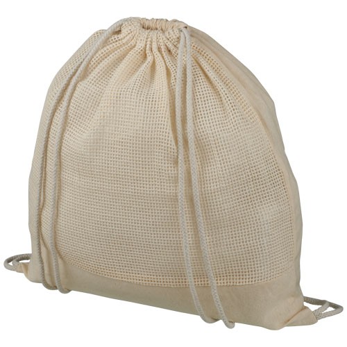 Maine mesh cotton drawstring bag 5L