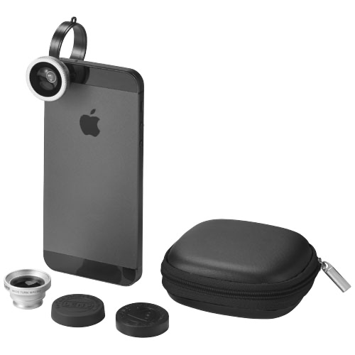 Prisma smartphone camera lenses set in black-solid