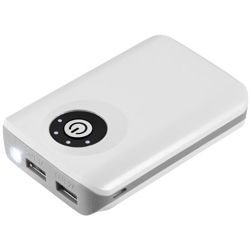Vault 6600 mAh power bank in white-solid
