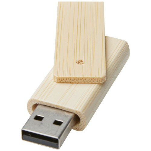 Rotate 16GB bamboo USB flash drive in 