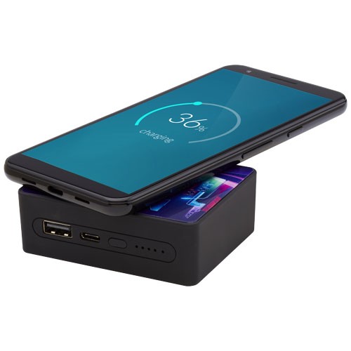 Fusion 10.000 mAh wireless powerbank in Solid Black