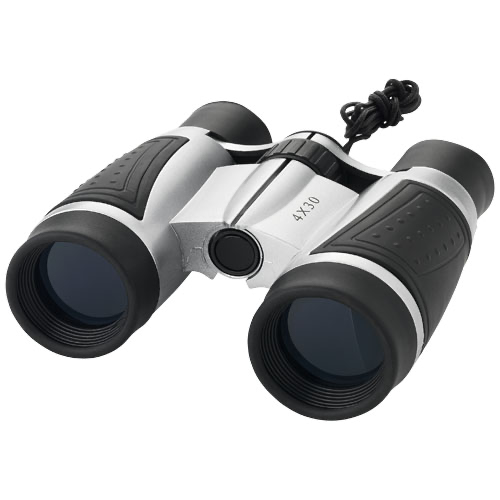 Todd 4 x 30 binoculars in silver-and-black-solid