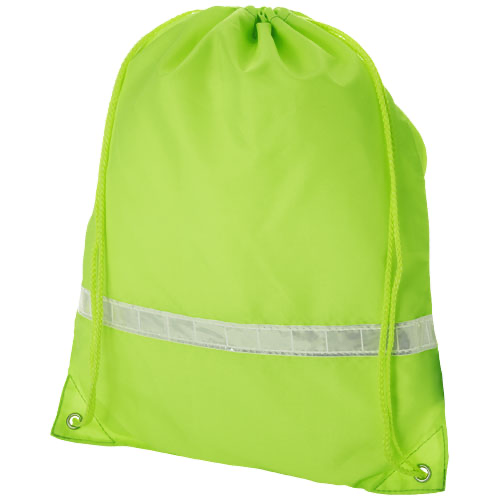 Premium reflective drawstring backpack in neon-yellow
