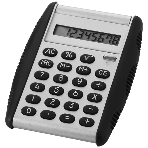 Magic calculator in silver-and-black-solid
