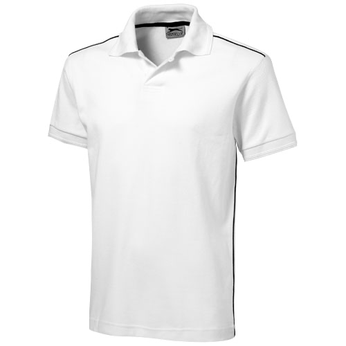 Backhand short sleeve Polo in white-solid