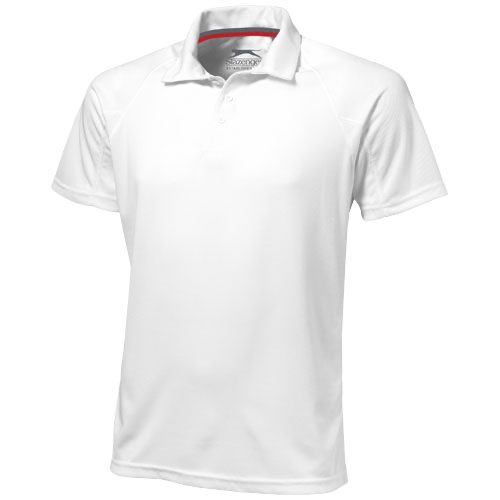 Game short sleeve men's cool fit polo in white-solid