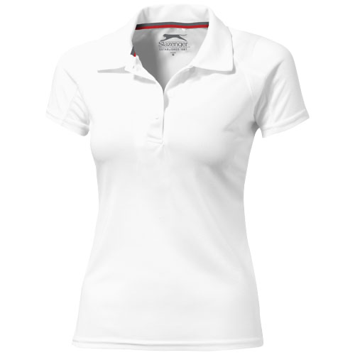 Game short sleeve women's cool fit polo in white-solid