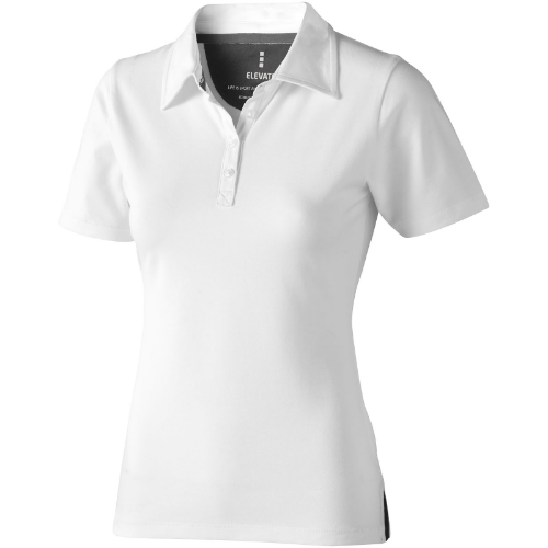 Markham short sleeve women's stretch polo in white-solid