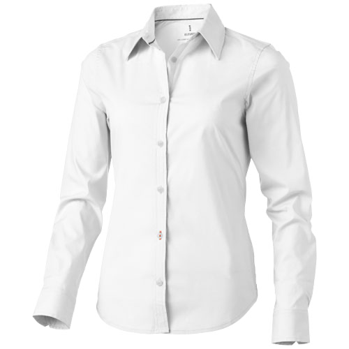 Hamilton long sleeve ladies Shirt in white-solid