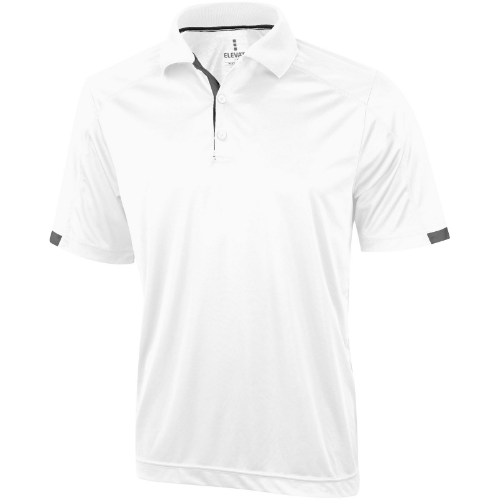 Kiso short sleeve men's cool fit polo in white-solid