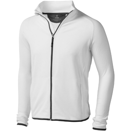 Brossard micro fleece full zip Jacket in white-solid