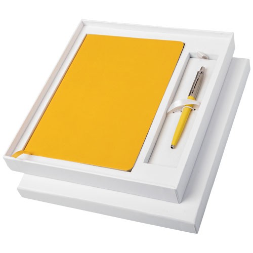 Parker Classic notebook and Parker pen gift box in White