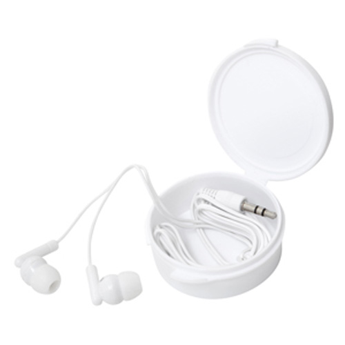 Earphones In Budget Case White