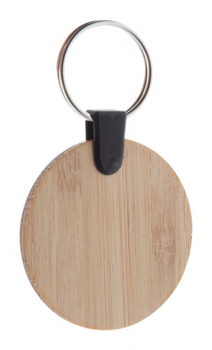 bamboo keyring, round