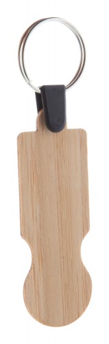 bamboo trolley coin keyring