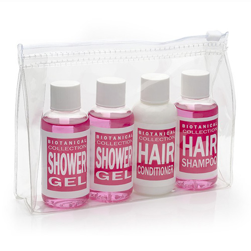Travel Toiletry Gift Set in Pink  in a Bag