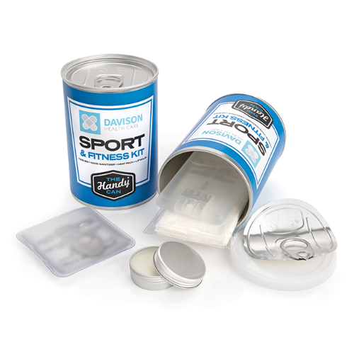 personalised Sports & Fitness Handy Can Kit