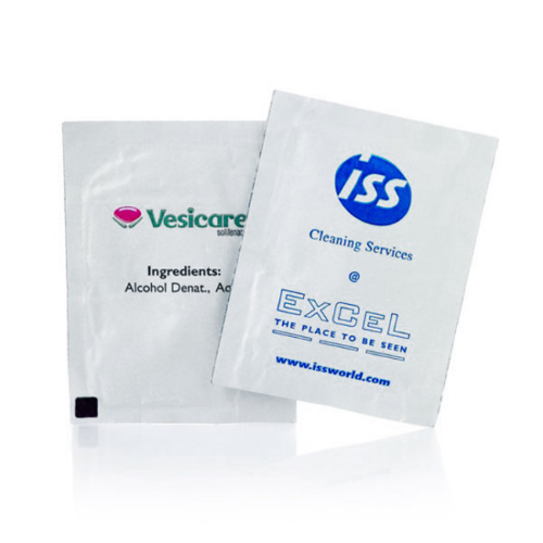 Single Antibac Wet Wipe Printed 3-colour, 60 X 80mm