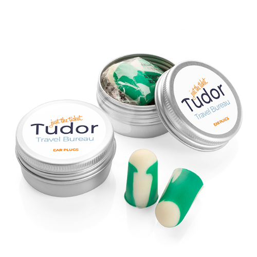 Pair Of Bio-Based Ear Plugs In A Tin