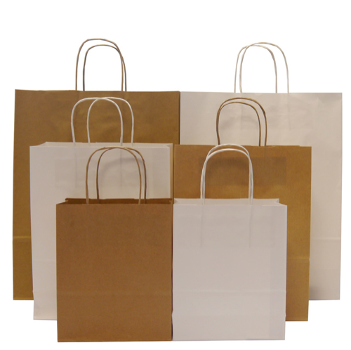 Hardwick 100gsm Ribbed Small Kraft Paper Bag