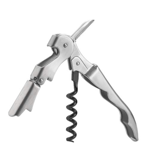 Professional Stainless Steel Corkscrew with Bottle Opener and Cutting Knife