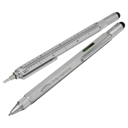 Silver Multi-Function Ballpen with Stylus