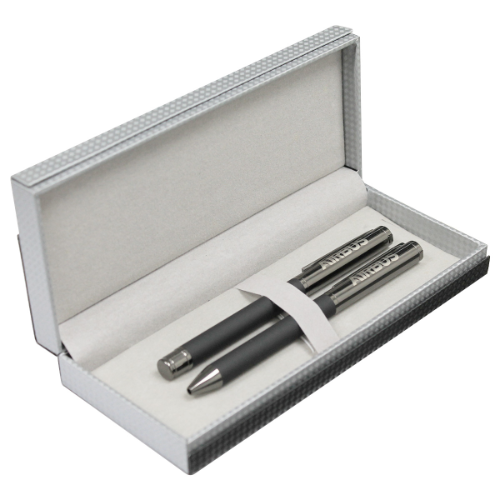 Milan Pen Set with Gunmetal Detail