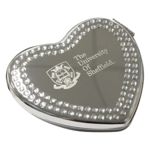 Crystal Heart Vanity Mirror