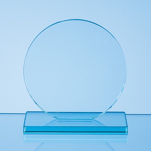 10cm x 10mm Jade Glass Circle Award