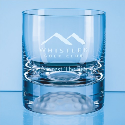 10oz Crystal Golf Ball Whisky Tumbler