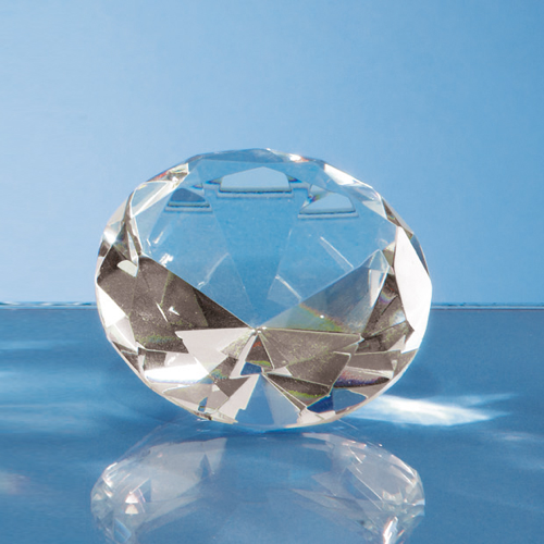 6cm Optical Crystal Clear Diamond Paperweight | Probos ...