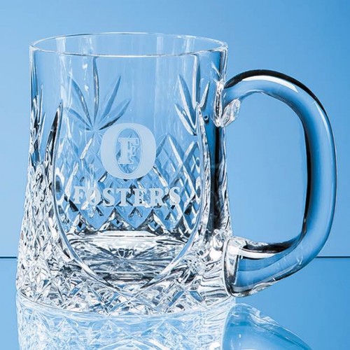 0.425ltr Lead Crystal Sloped Panel Tankard