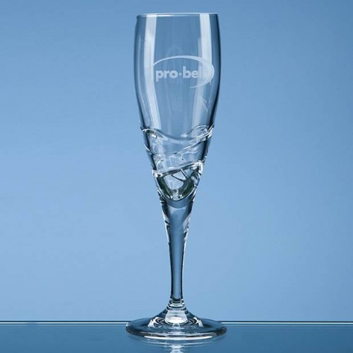 180ml Verona Crystalite Champagne Flute with Frost Cutting