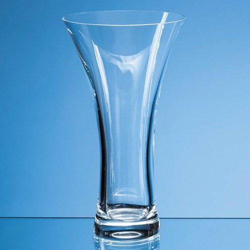 25cm Neptune Plain Trumpet Vase in a Blue Gift Box